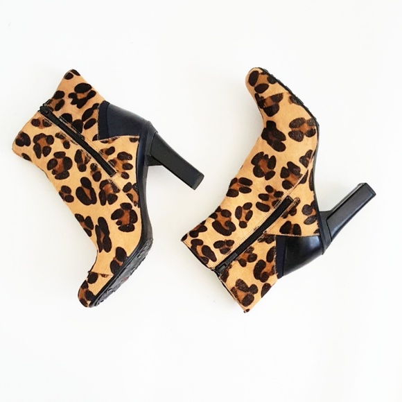 Tsubo Shoes - Tsubo Kemma Calf Hair Cheetah Print Ankle Boots